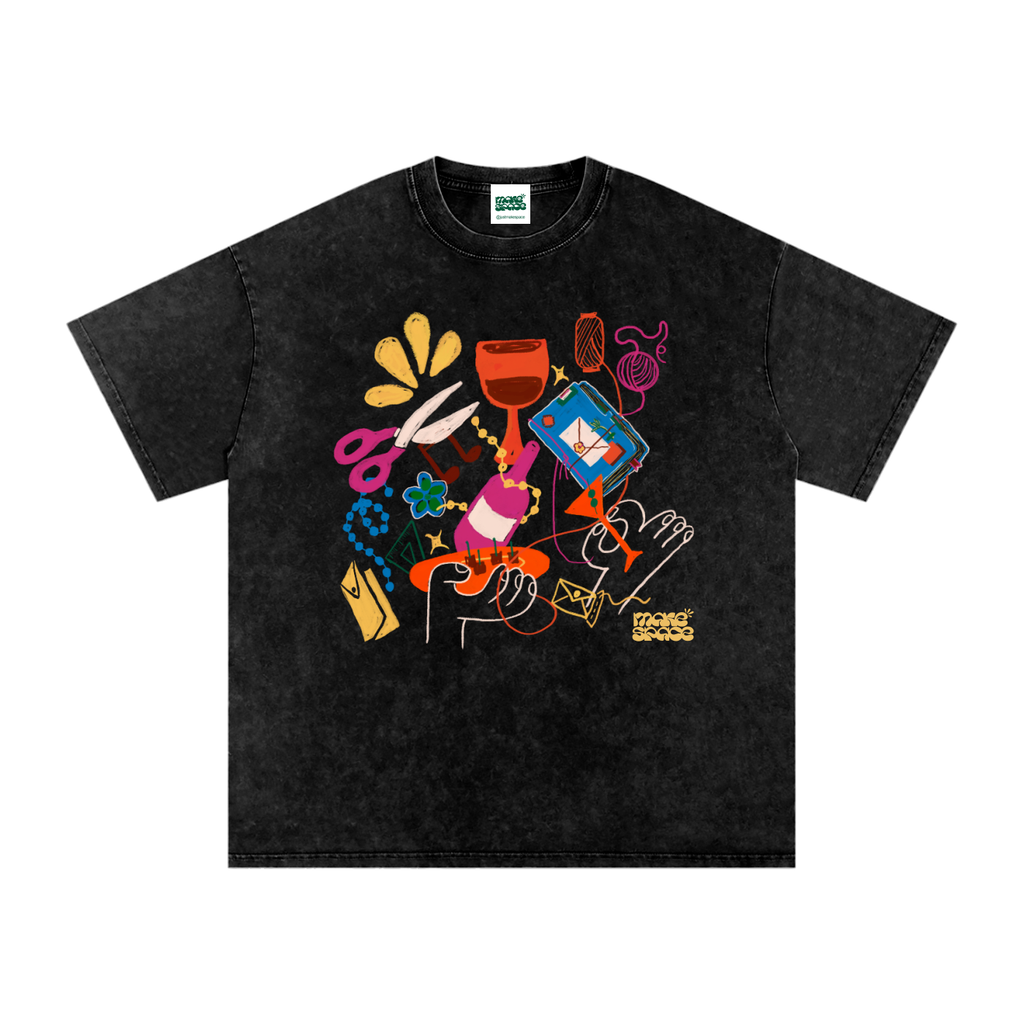 Make Space Tee - Vintage Wash BLACK